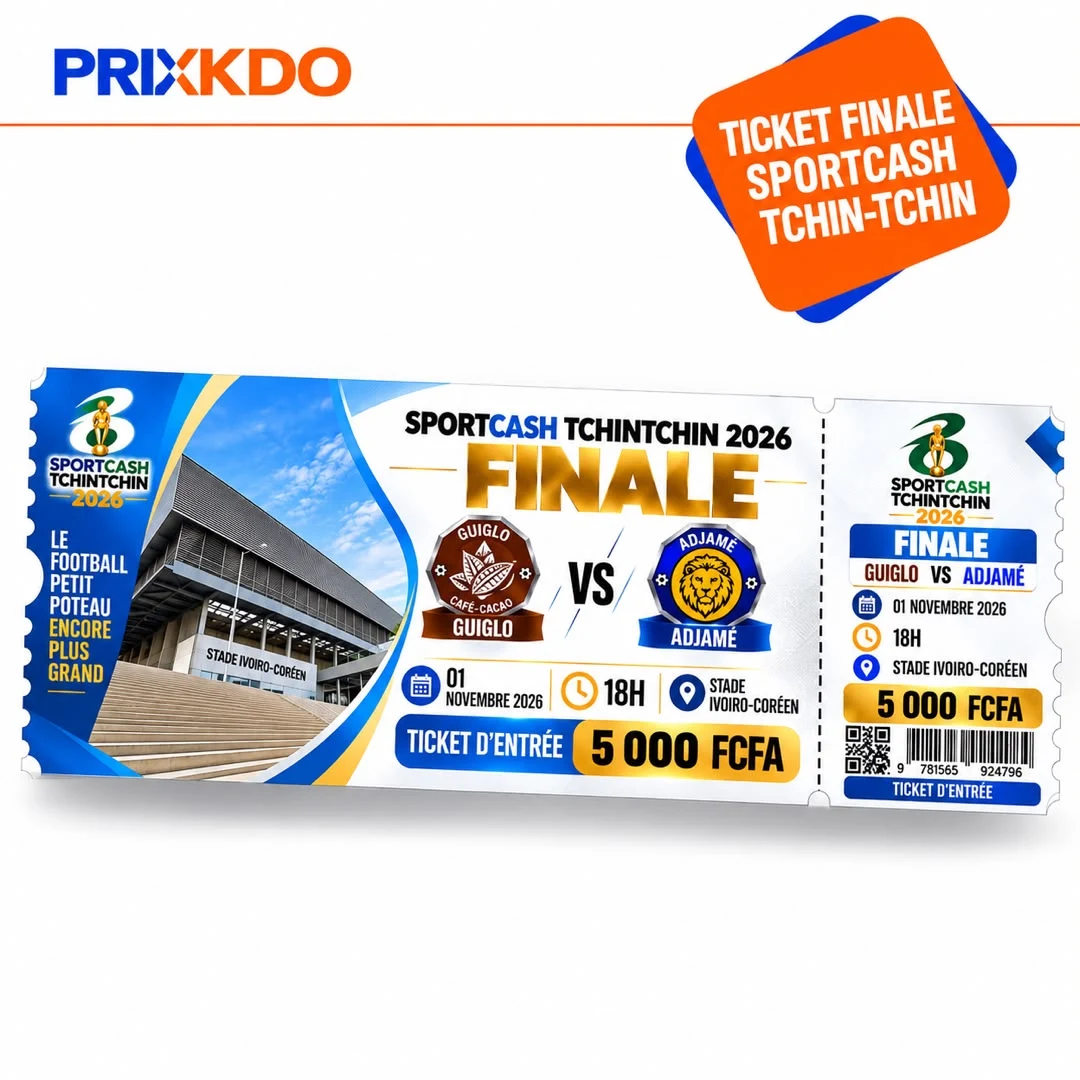 Ticket Finale Sportcash Tchin-Tchin 2026 – 5 000 FCFA