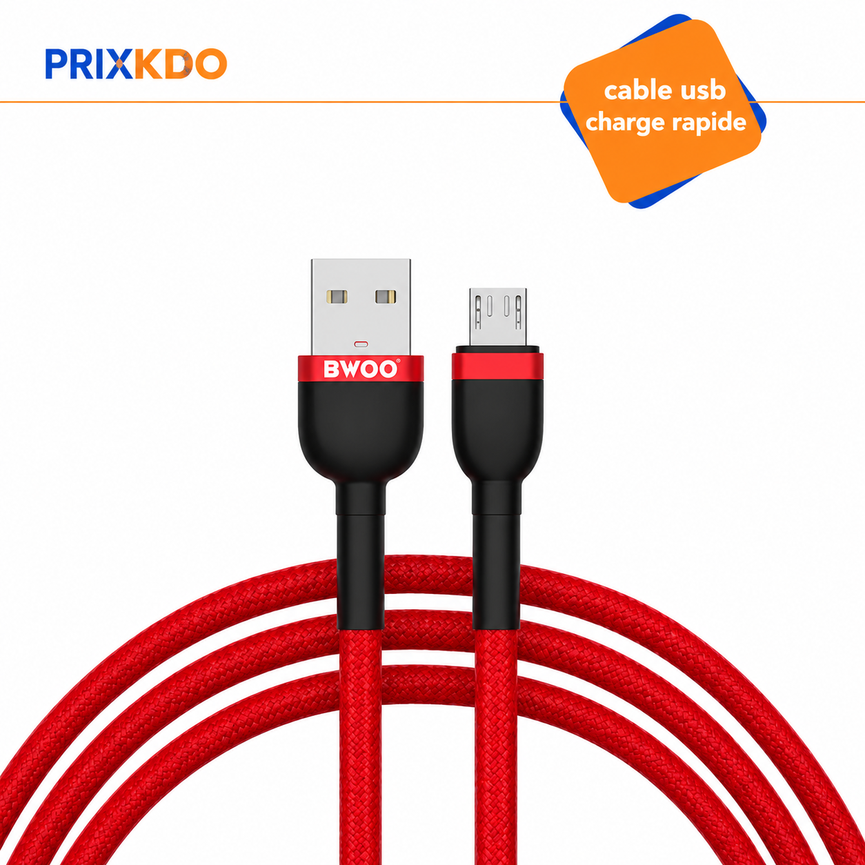 Bwoo CABLE COMPATIBLE IPHONE 2.4A.  BO-X166L
