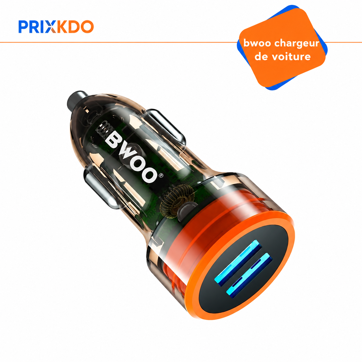 Bwoo CHARGEUR DE VOITURE ULTRA RAPIDE- 12W.  BO-CC58