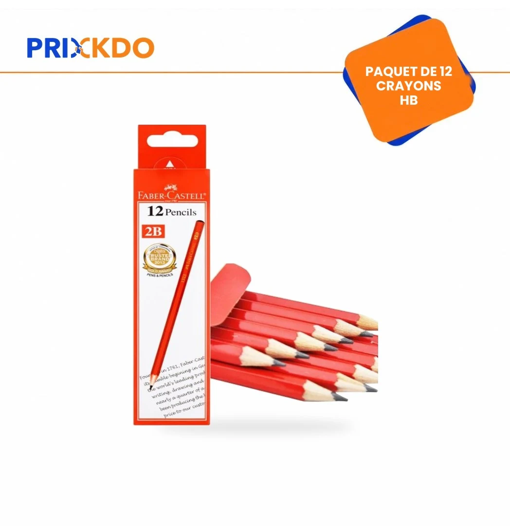 PAQUET DE 12 CRAYONS HB
