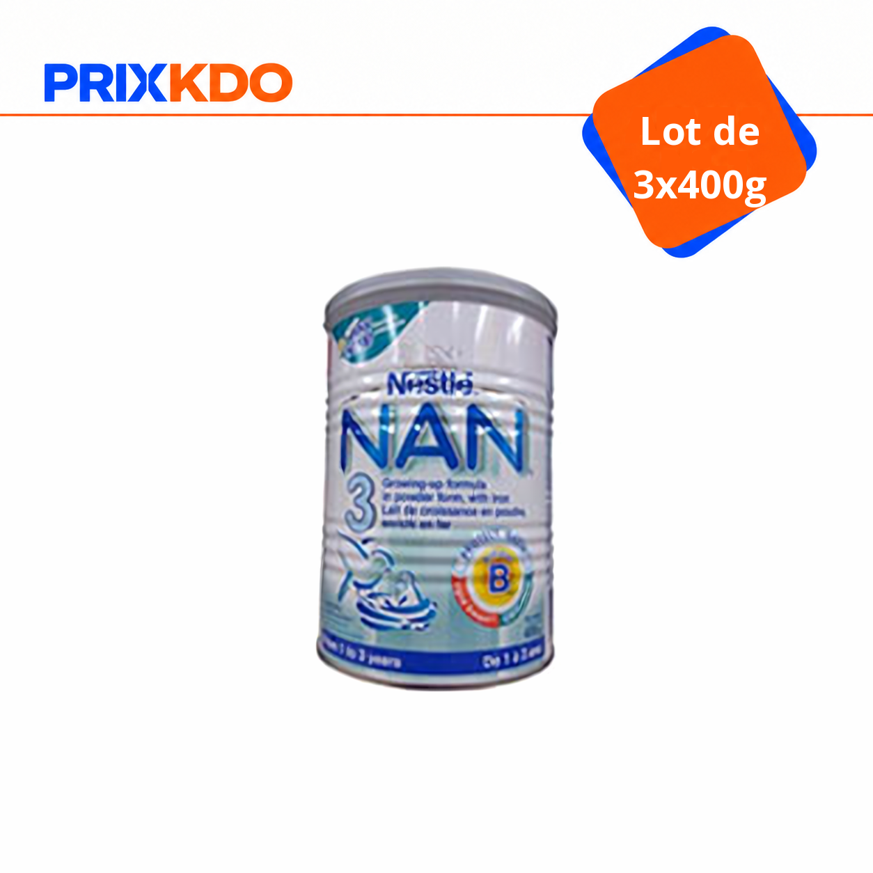LOT 3X400G NAN APTIPRO 3
