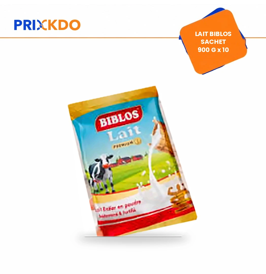 LAIT BIBLOS SACHET 900G X 10