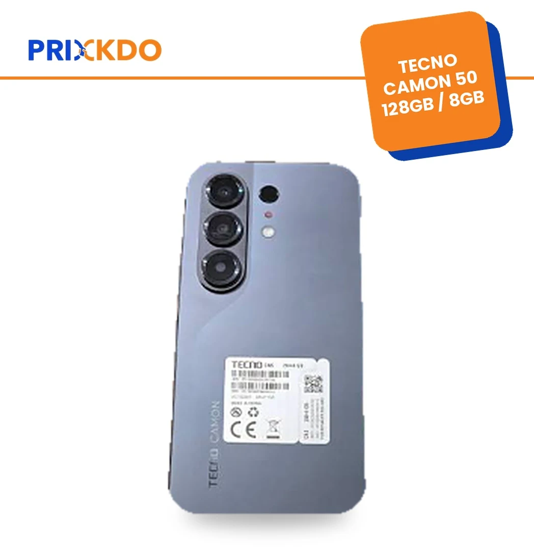 Tecno Camon 50 – 128 Go / 8 Go RAM