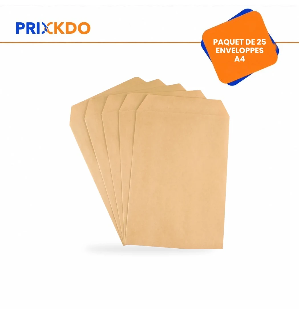 PAQUET DE 25 ENVELOPPES A4